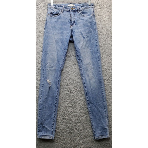 Billabong Jeans Womens Size 28 Blue Denim Mid Rise Super Skinny‎ Leg Flat Front - Picture 1 of 7